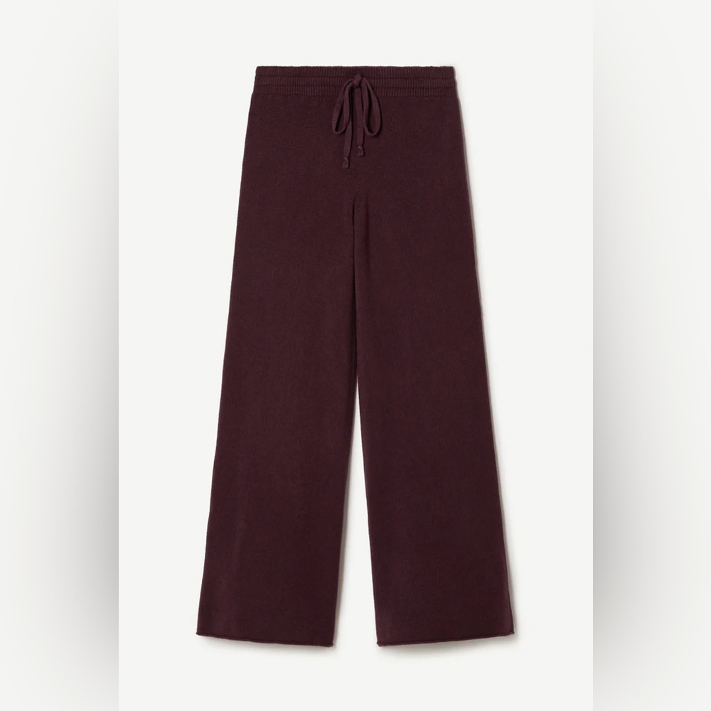 Max & Mia  Relaxed Drawstring Pants knit Dark Plum SZ M (TXA968)‎